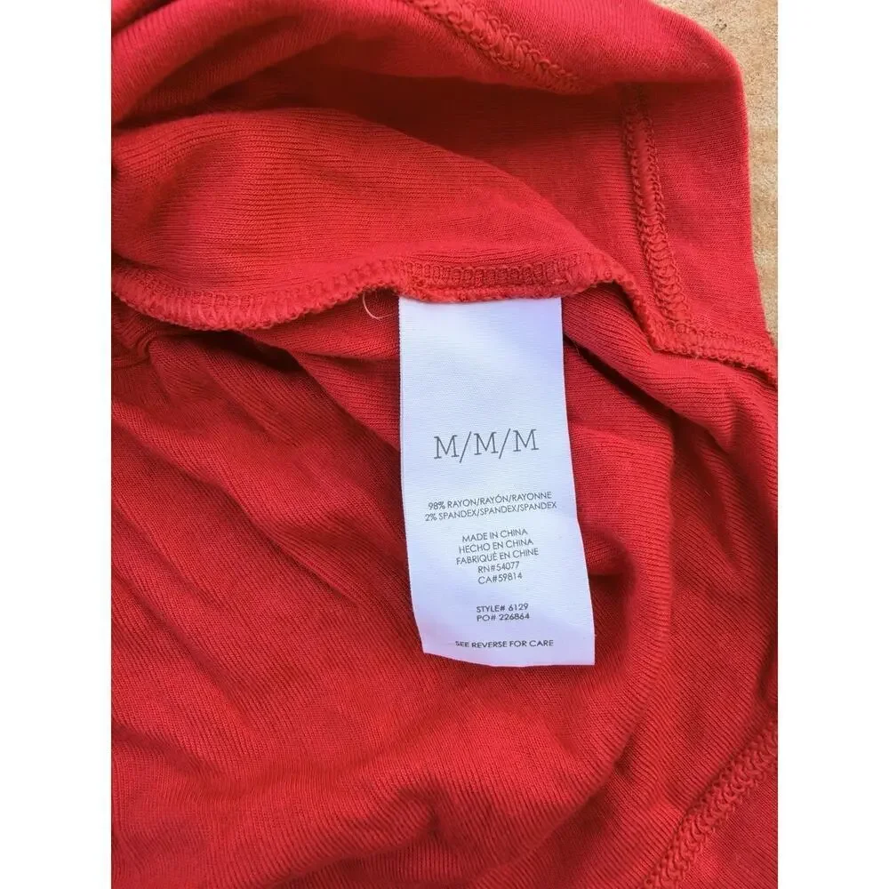 CAbi 6129 Formal Tee Cherry Red Women's Size M Drawstring CL